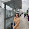 Natasha Asghar MS at the bus stop.