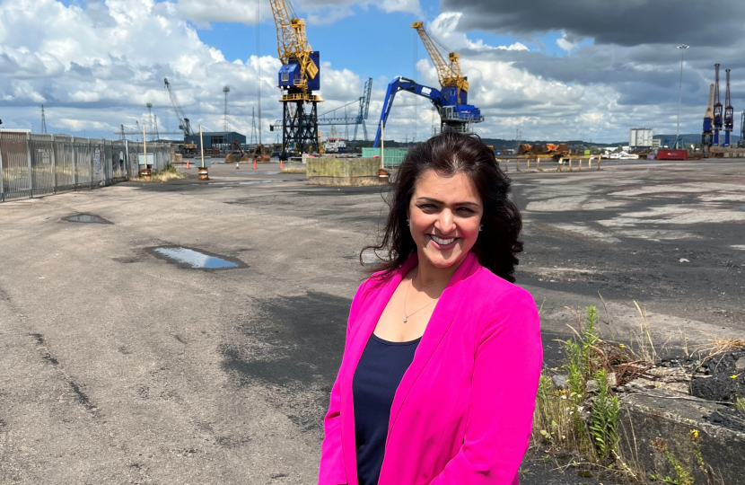 Natasha Asghar Visits Newport Dock
